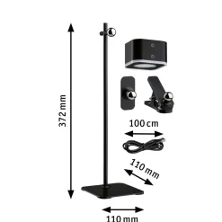 Mobil portabel bord/vegglampe oppladbar 1,6W 2700-6500 Kelvin