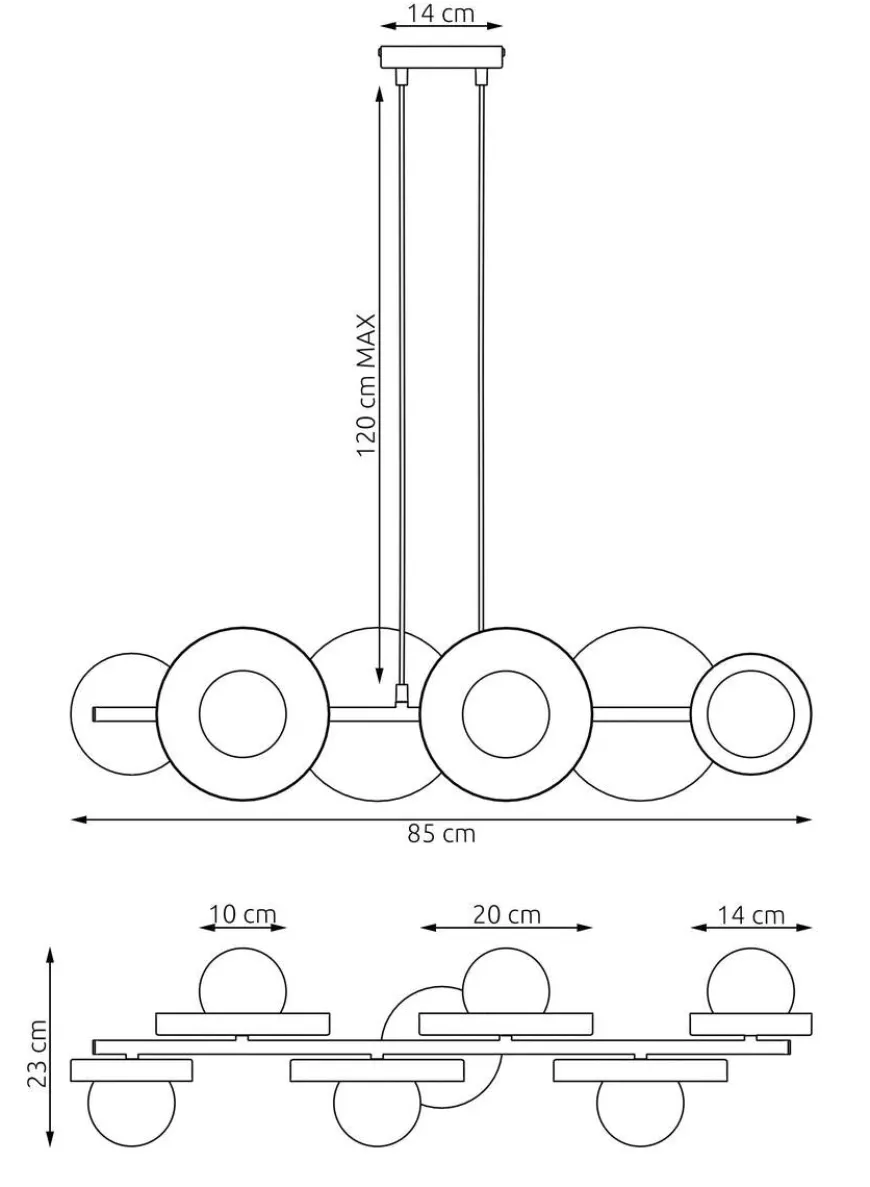 Model takpendel 6-lys