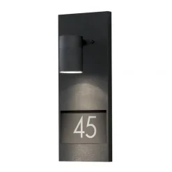 Modena vegglampe inkl husnummer - Svart