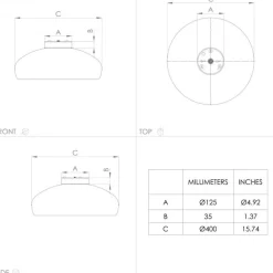 Mogano takplafond 40 cm E27 - Mokka