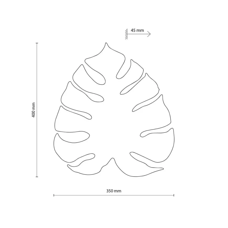 Monstera vegglampe