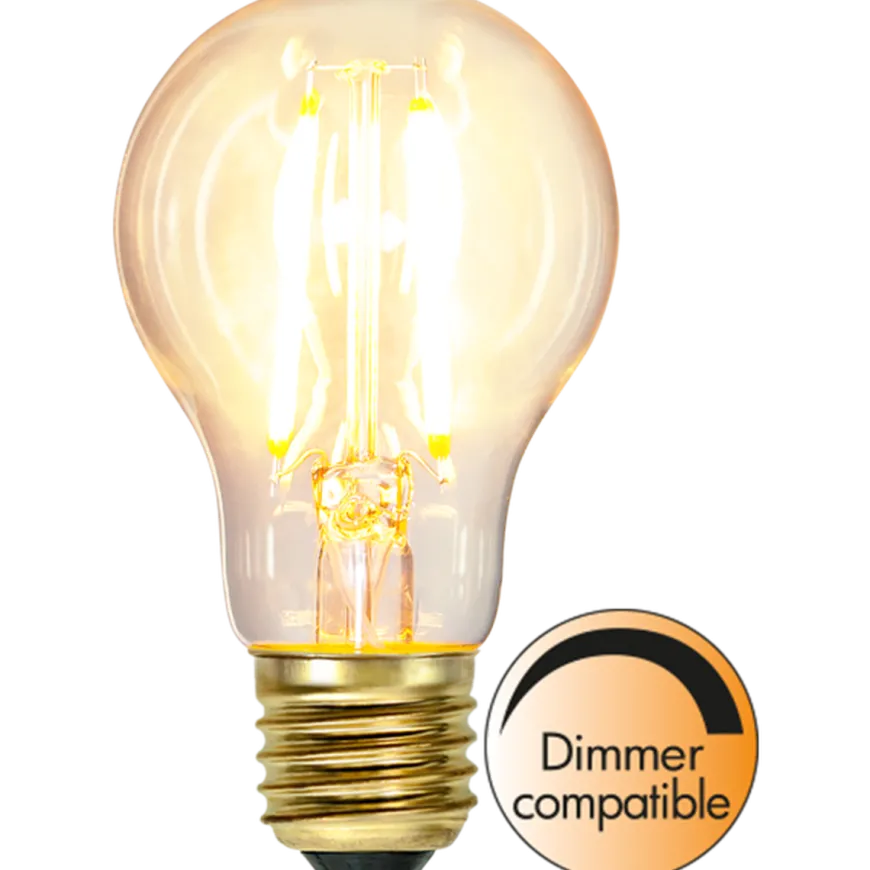 Normal E27 Filament LED 7W 2100K 60 mm dimbar - Klar