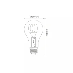 Normal E27 Filament Vintage LED 5W 2200K dimbar 60 mm - Amber