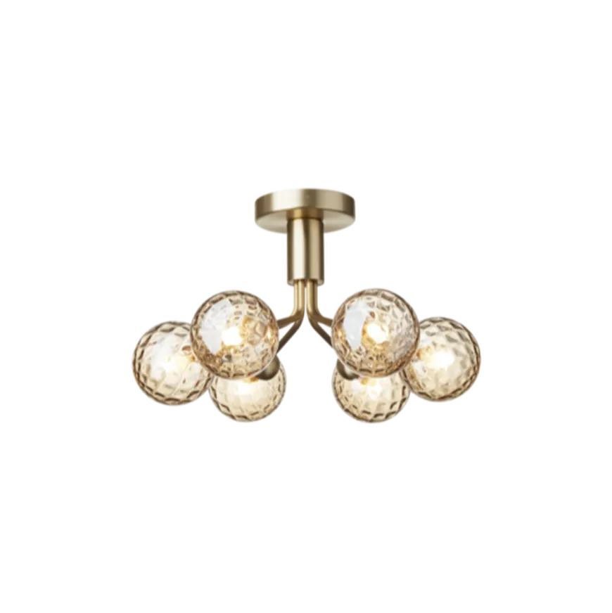 Nuura Apiales 6 taklampe børstet messing / optic gold glass