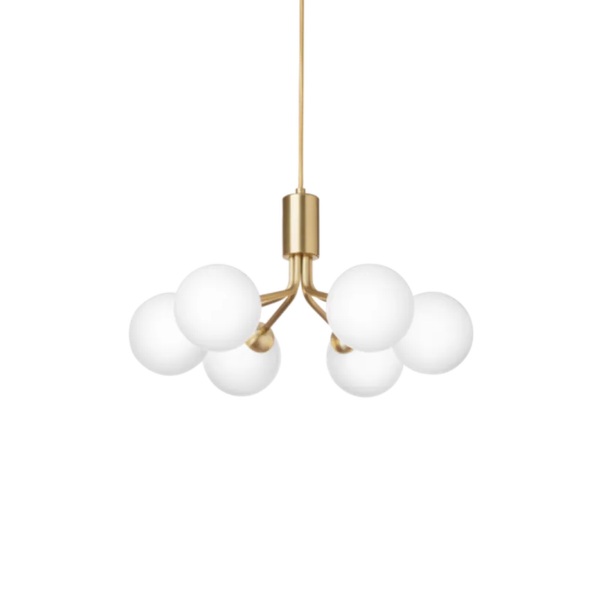 Nuura Apiales 6 taklampe - messing / opal