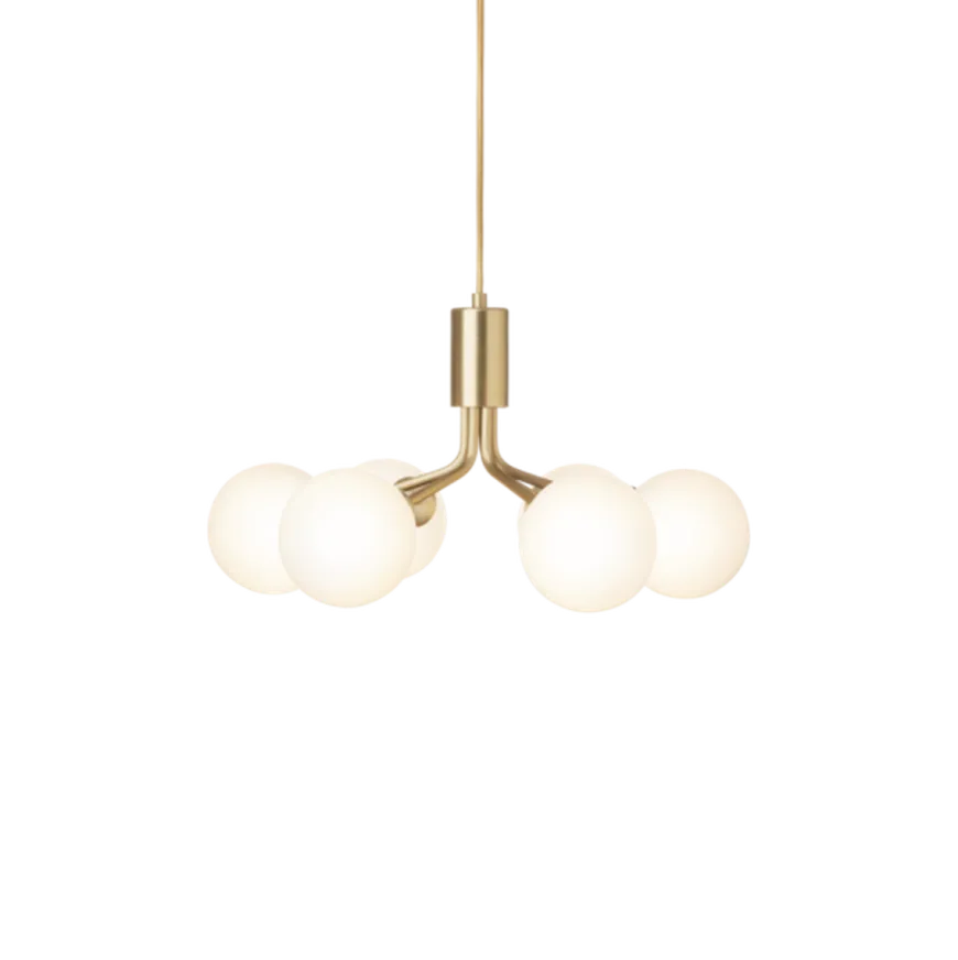 Nuura Apiales 6 taklampe - messing / opal