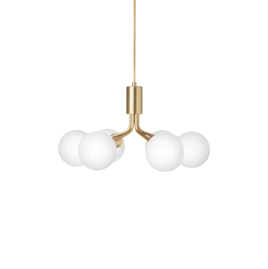 Nuura Apiales 6 taklampe - messing / opal