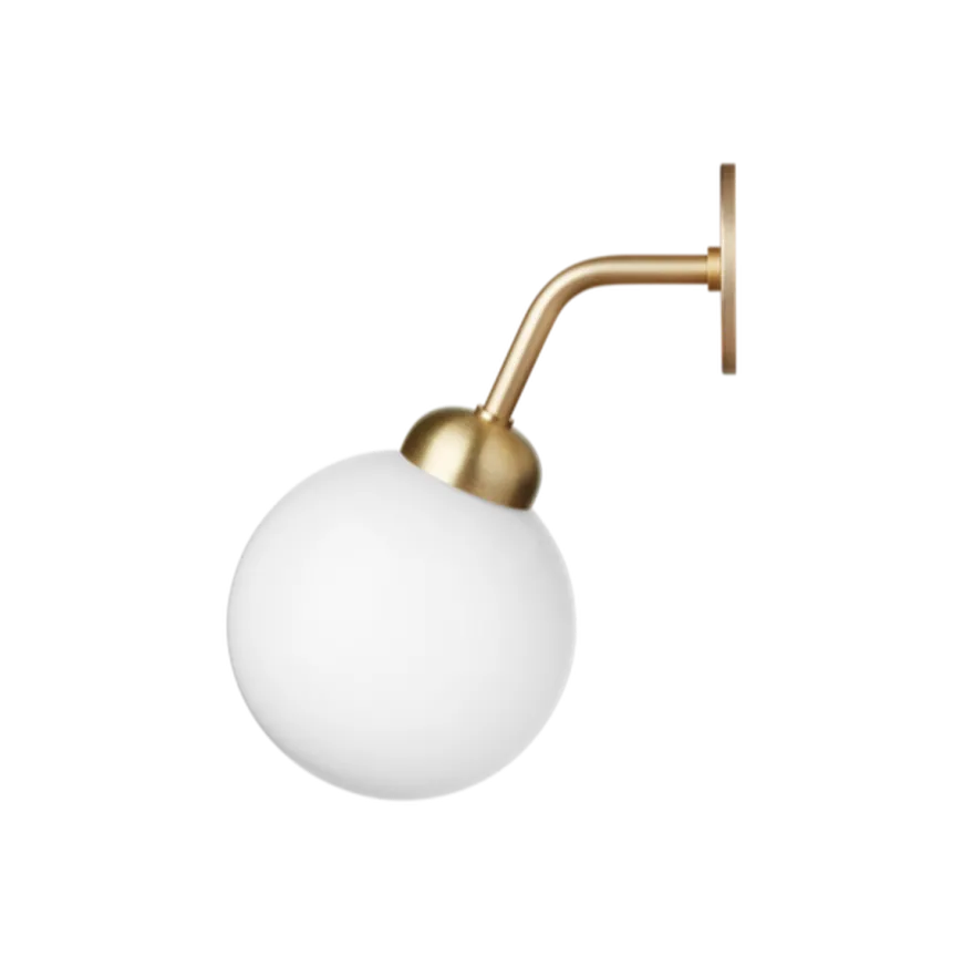 Nuura Apiales vegglampe - direkte montering - messing/Opal