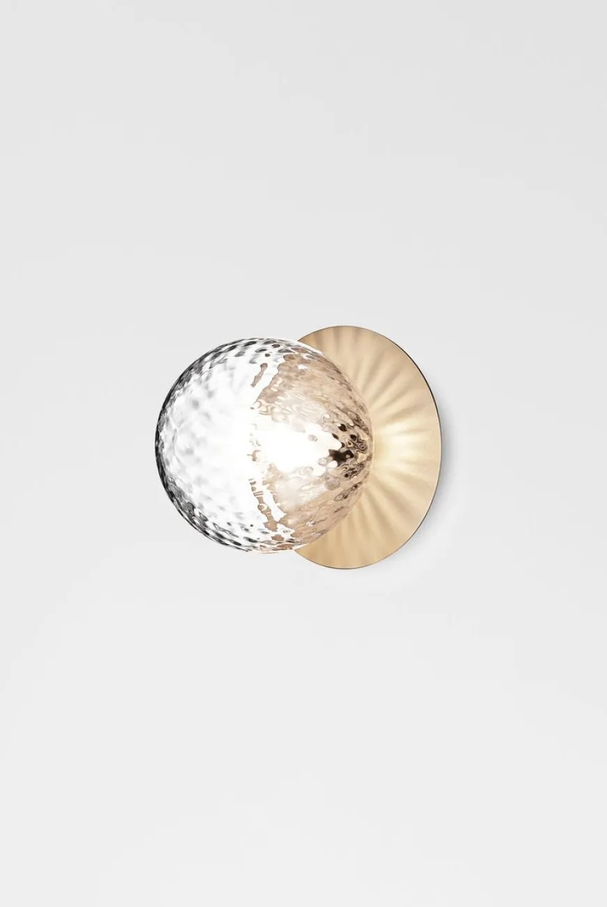 Nuura Liila 1 vegglampe/taklampe - medium - nordic gold / optikk