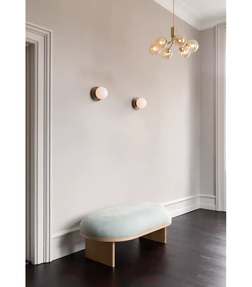 Nuura Liila 1 vegglampe/taklampe - medium - bronse/opal