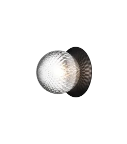 Nuura Liila 1 vegglampe/taklampe - medium - svart / optic