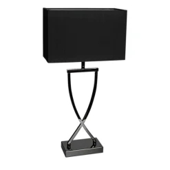 Omega bordlampe 52 cm - Svart krom