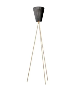 Oslo Wood gulvlampe beige med skjerm