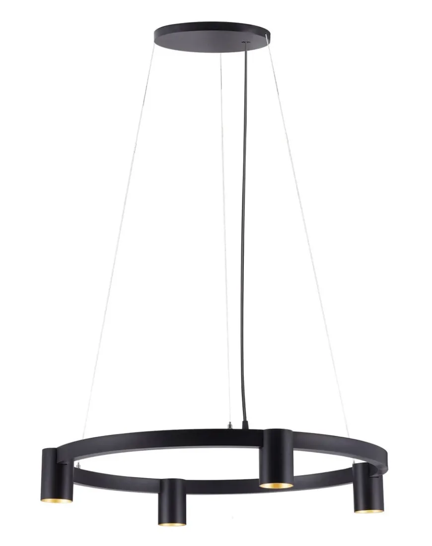 Oz K4 circular takpendel 60 cm - Svart/Gullfarget