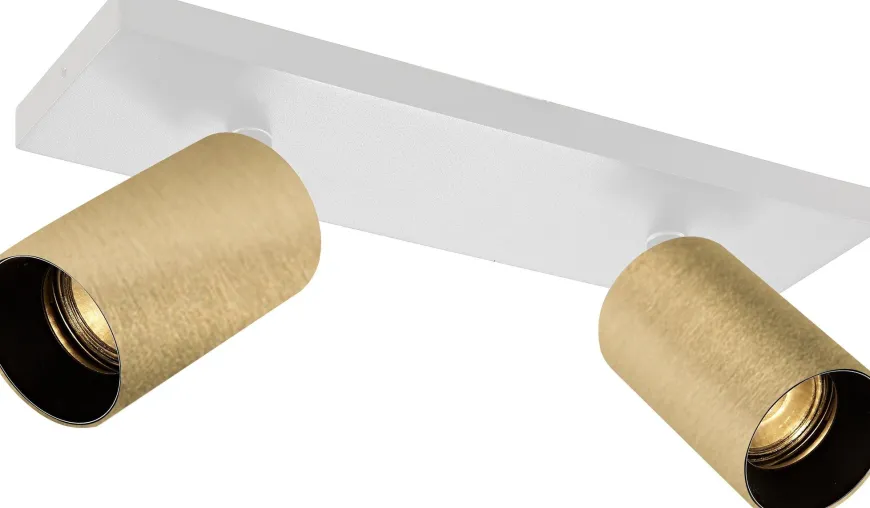 OZ K2 taklampe med 2 spotter - hvit