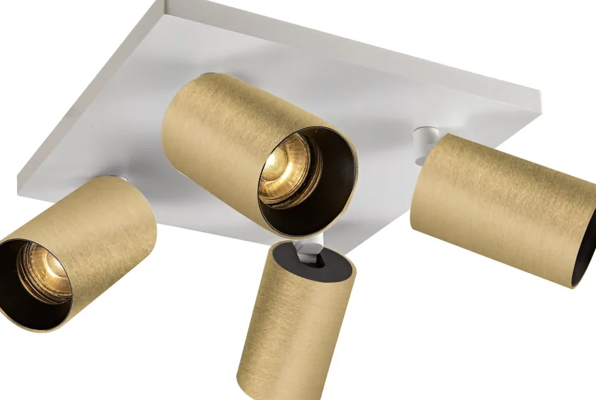 OZ K4 taklampe med 4 spotter - hvit