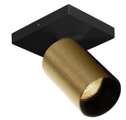 OZ K1 taklampe med 1 spott - Svart/Messing