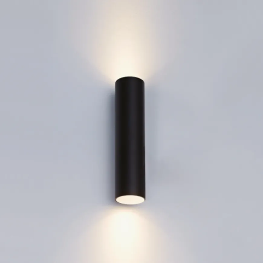 OZ K2 vegglampe opp/ned lys - Svart/Gull