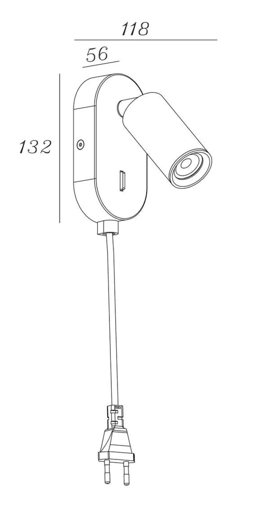 Oz mini K1 vegglampe GU10 mini