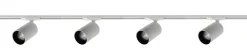 Oz spotskinne 4 spotter 2 meter - Pure white/Svart