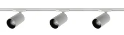 Oz spotskinne 3 spotter 1 meter - Pure white/Svart