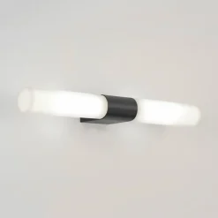 Padova vegglampe for baderom IP44 G9 - Svart/Opal