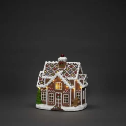 Pepperkakehus med lys