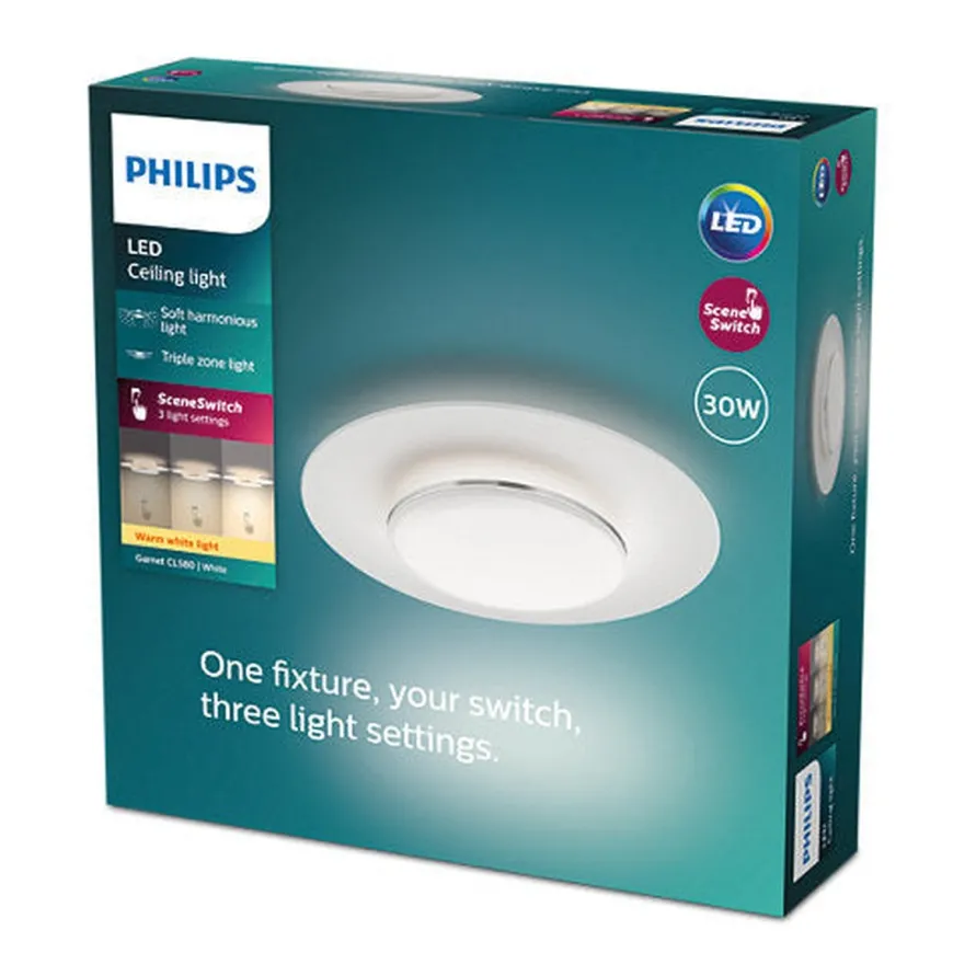 Philips Garnet CL580 taklampe 40 cm 30W 2700K SceneSwitch