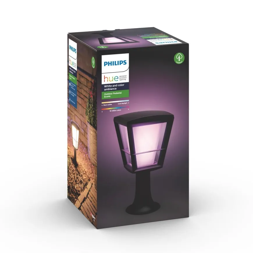 Philips Hue Econic utendørs sokkel white ambiance & color luminairs