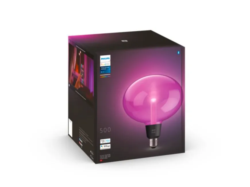 Philips Hue E27 Ellipse smart pære 6,5W 2000-6500K RGB 185mm