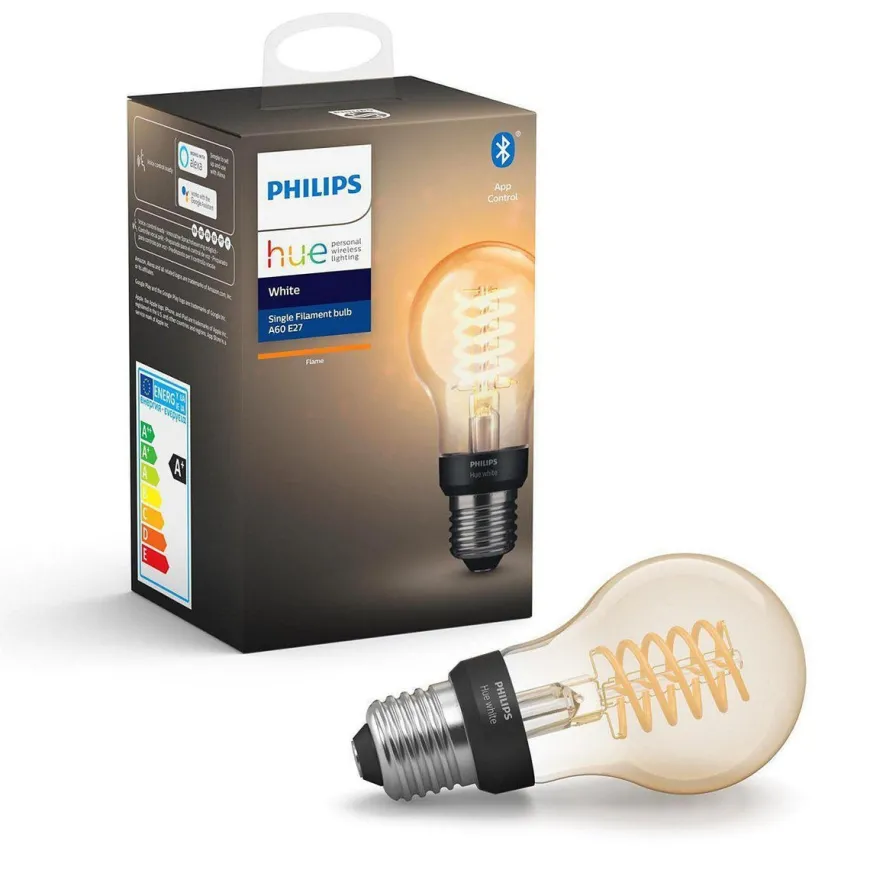 Philips Hue White LED E27 Filament 7,2W, 2100K, dimbar, bluetooth