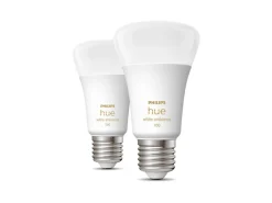 Philips Hue white LED 8W E27 A60 2200-6500 Kelvin - 60 mm - 2 pakning
