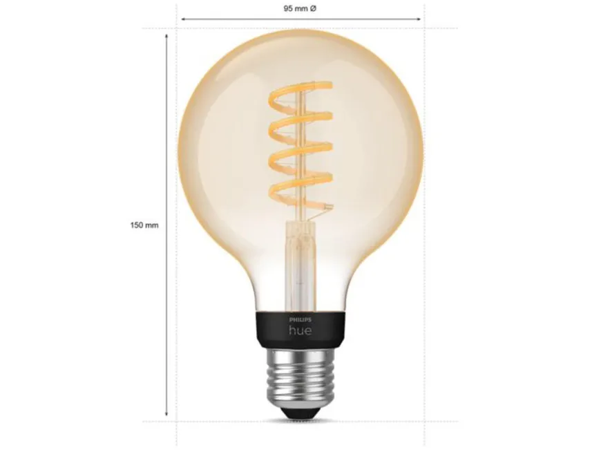 Philips Hue white LED 7W E27 G93 2200-4500 Kelvin - 95 mm