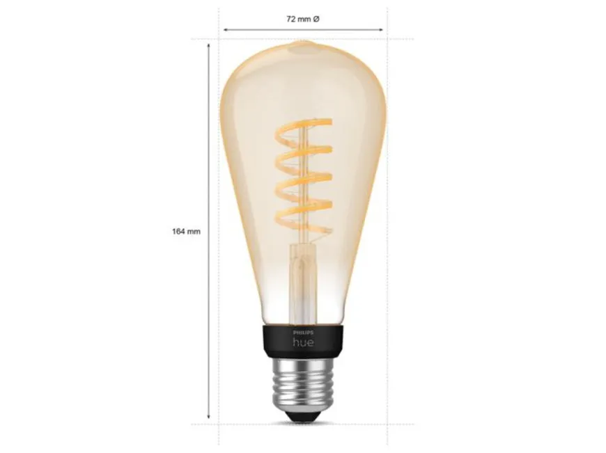 Philips Hue white LED 7W E27 ST72 2200-4500 Kelvin - 72 mm