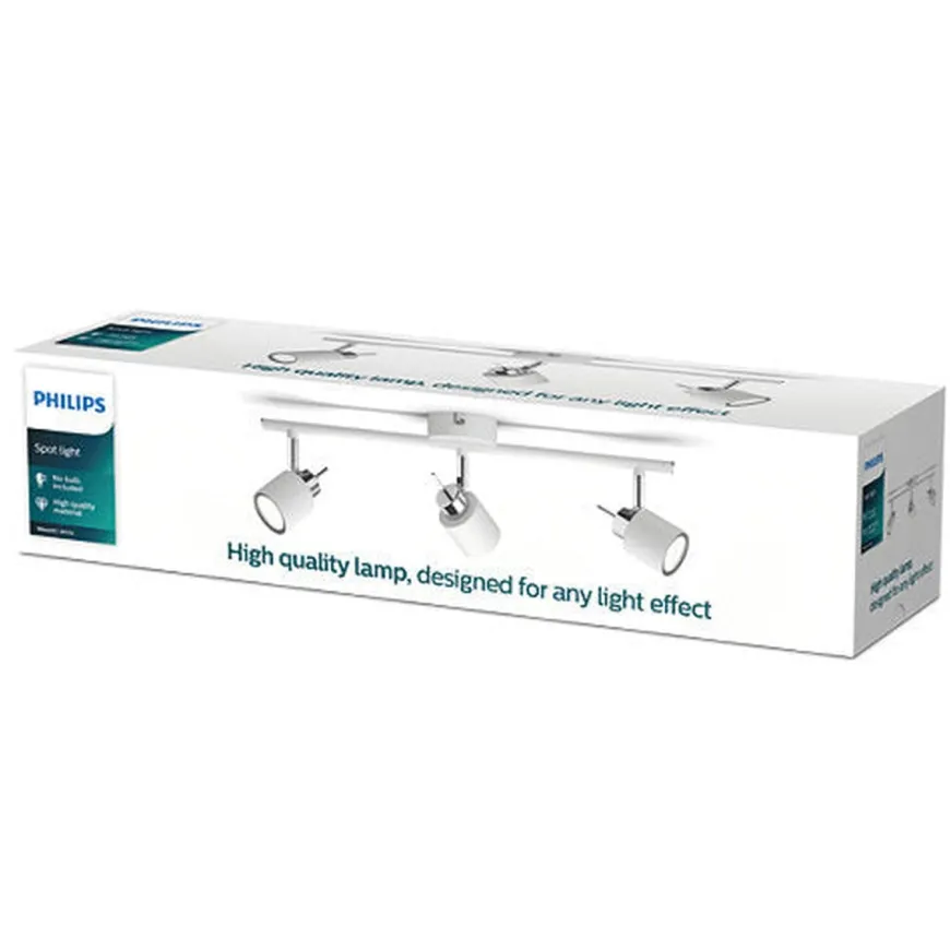 Philips Meranti skinne med 3 spot GU10