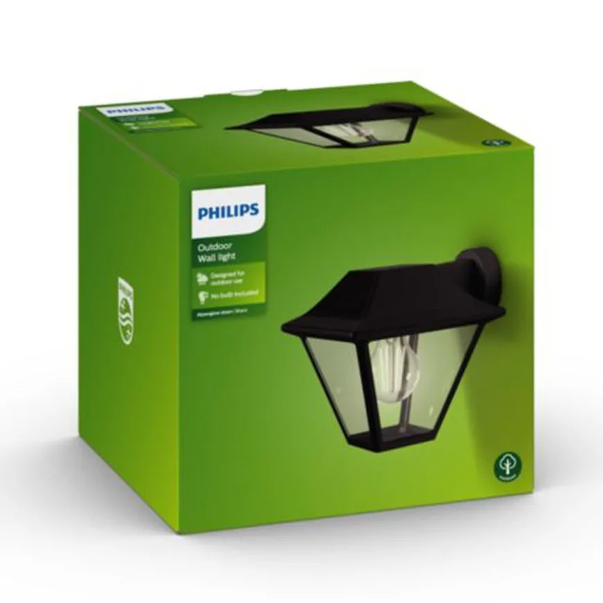 Philips myGarden Alpenglow vegglampe ned utendørs IP44 - Svart