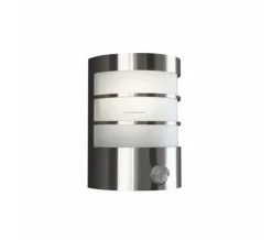 Philips myGarden Calgary vegglampe utendørs IP44 E27 m/sensor - Rustfritt stål