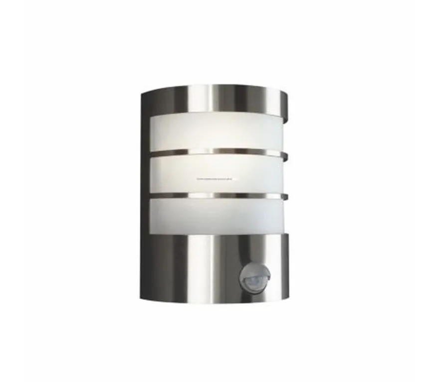 Philips myGarden Calgary vegglampe utendørs IP44 E27 m/sensor - Rustfritt stål