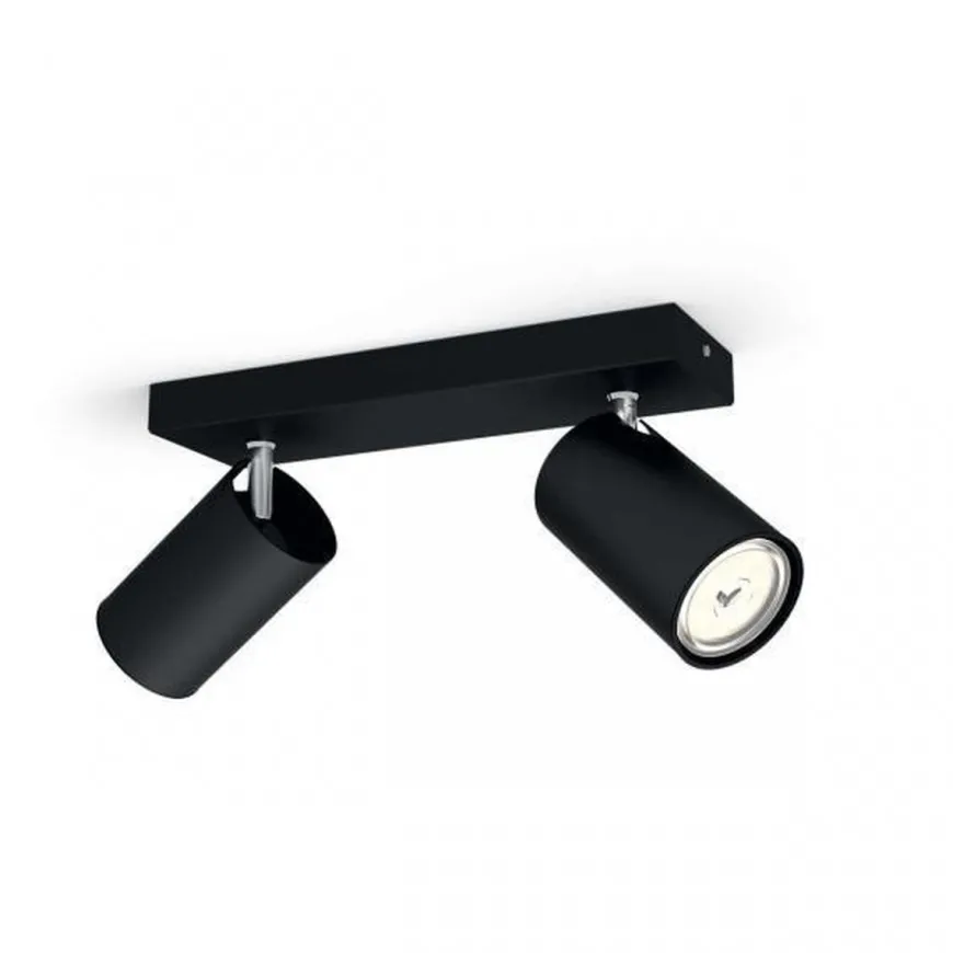 Philips myLiving Kosipo dobbel takspot, matt Svart
