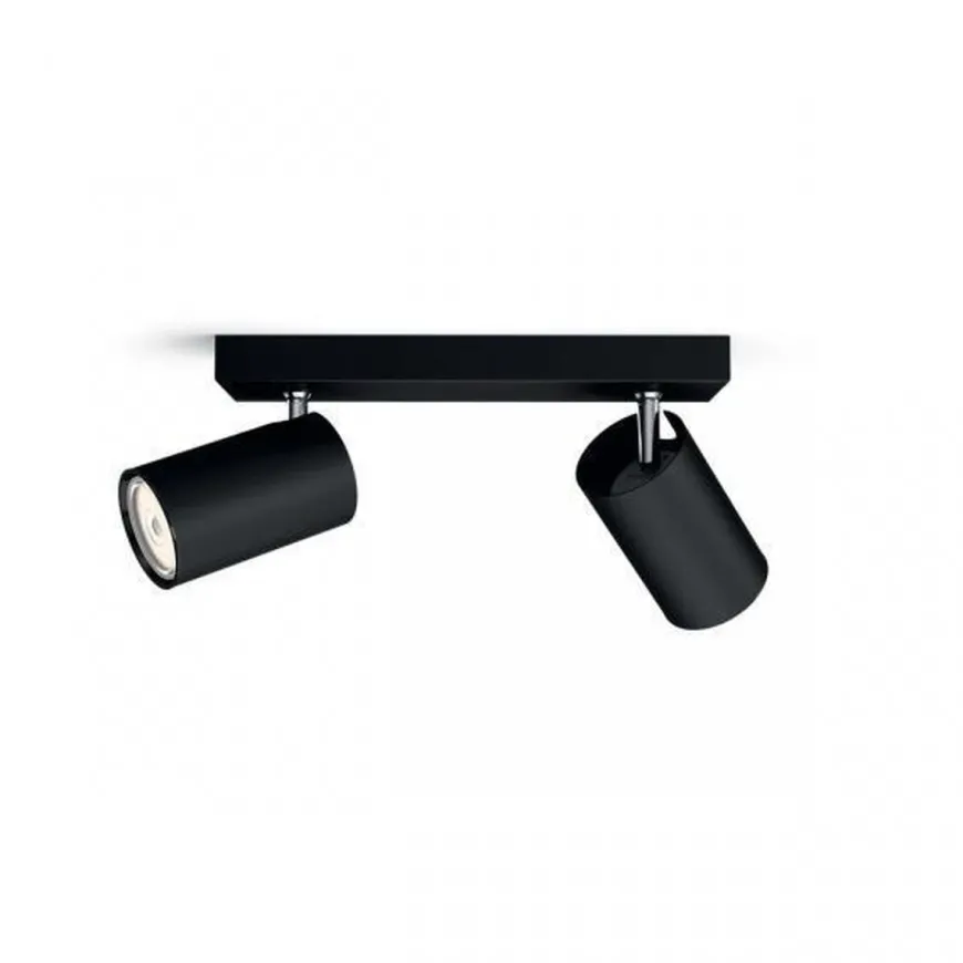 Philips myLiving Kosipo dobbel takspot, matt Svart