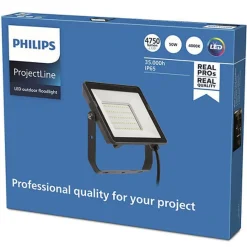 Philips ProjectLine lyskaster utendørs 50W 4000K IP65 - Svart