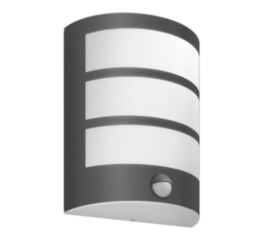 Philips Python vegglampe utendørs IP44 6W LED m/sensor - Antrasitt
