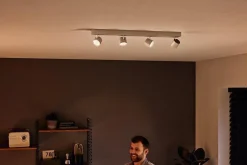 Philips Star Warmglow 4 LED-spot dimbar - Hvit