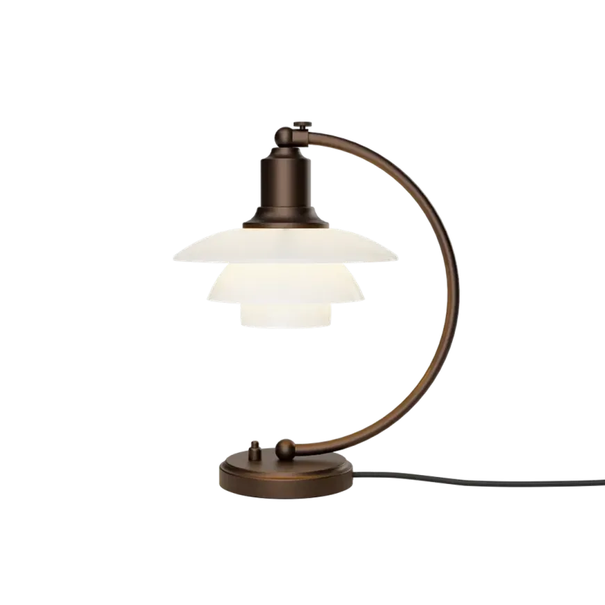 PH 2/2 Luna aged brass opal bordlampe