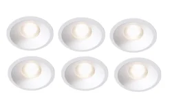 Plejd smart lavtbyggende spot / downlight 2200-4000K IP44 8W RA90 - 6 pakning