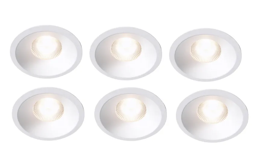 Plejd smart lavtbyggende spot / downlight 2200-4000K IP44 8W RA90 - 6 pakning