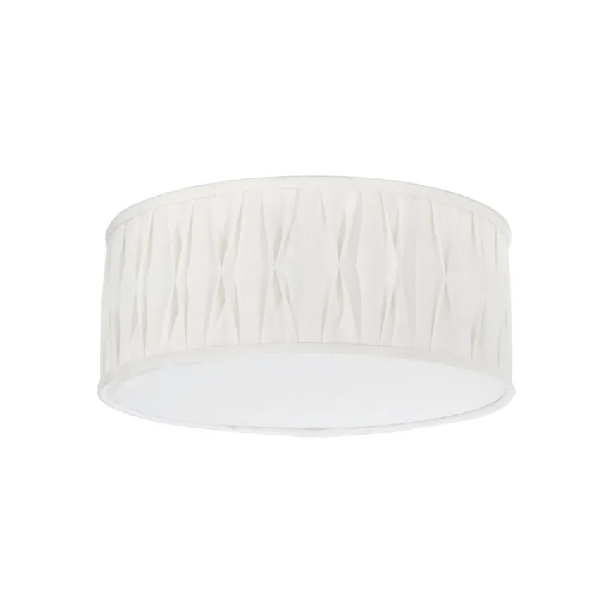 Plissè taklampe 45 - Hvit