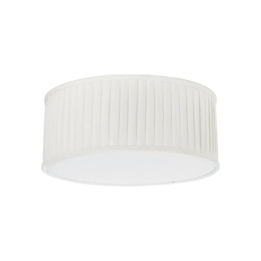 Plissè taklampe 45 - Hvit