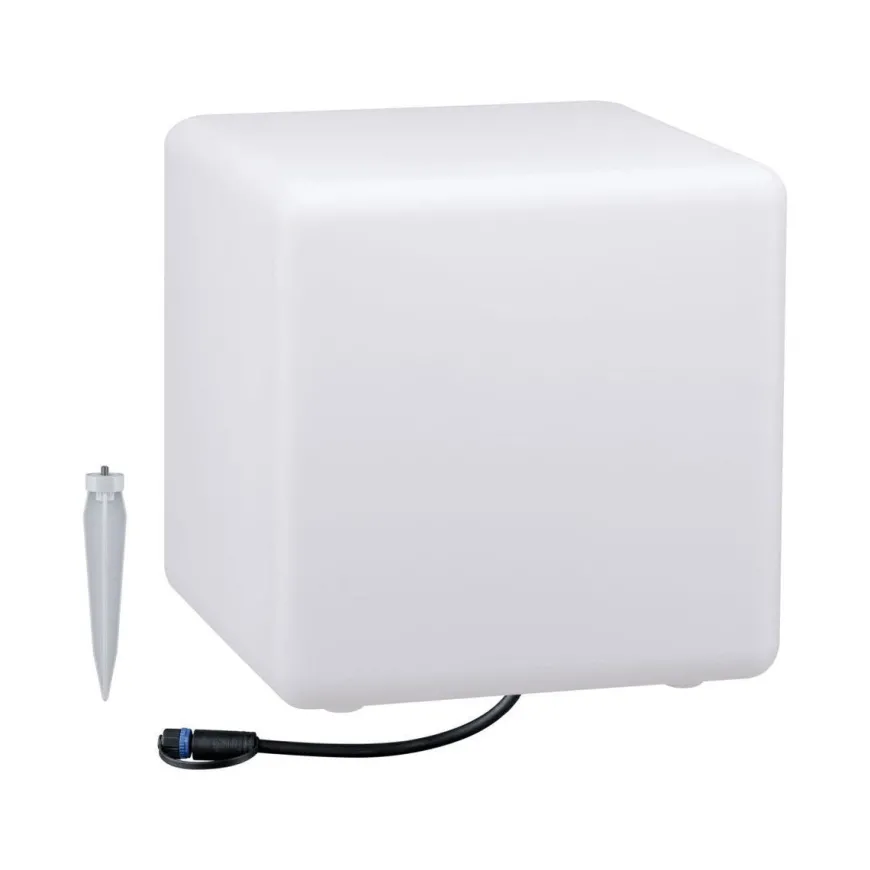 Plug & Shine Cube 30x30 cm 6,5W 3000 Kelvin IP67 - Med jordspyd