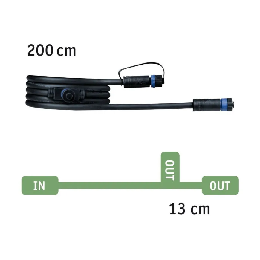 Plug & Shine 2 meter kabel med 2 utganger